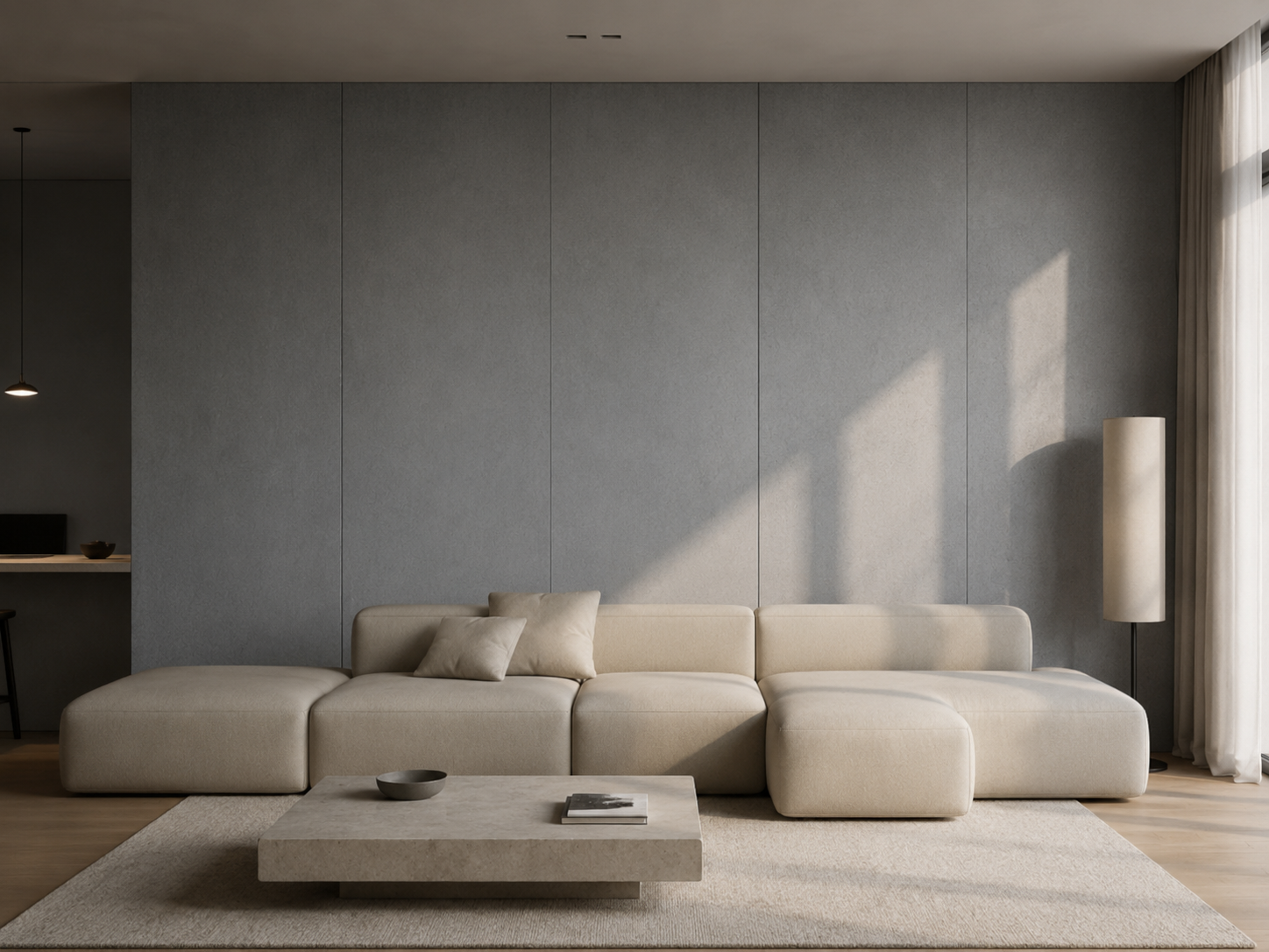 Panel ścienny MURO_003 Beton Szary | Wodoodporny 2900×1220 mm